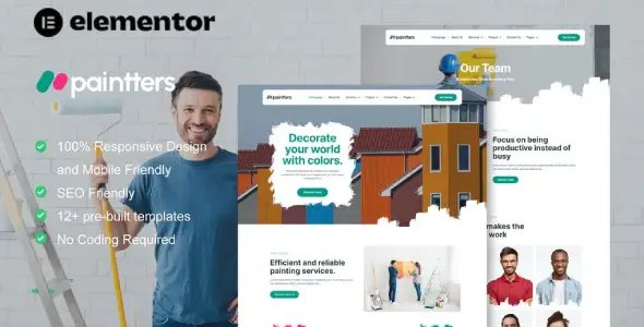 Paintters – Painting Service Elementor Template Kit