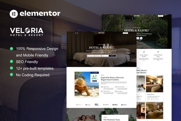 Veloria - Hotel & Resort Elementor Pro Template Kit